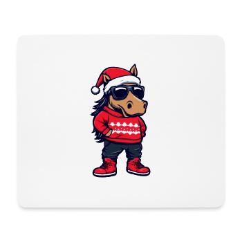 Horse Christmas X-Mas - Mouse Pad (horizontal) - white - Front