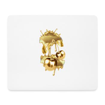Goldene Kirsche - Mousepad (Querformat) - Weiß - Vorne