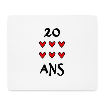 20. 20 YEARS. 20th ANNIVERSARY. 20TH ANNIVERSARY. - Mouse Pad (horizontal) - white - Front