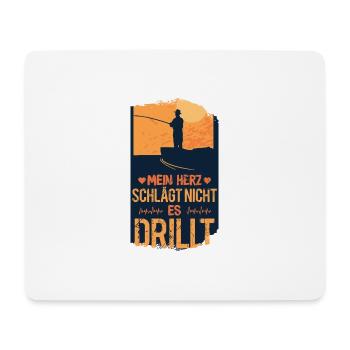 Angler - Mousepad (Querformat) - Weiß - Vorne