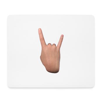 Zeichen der Hörner (hinten) - Mousepad (Querformat) - Weiß - Vorne