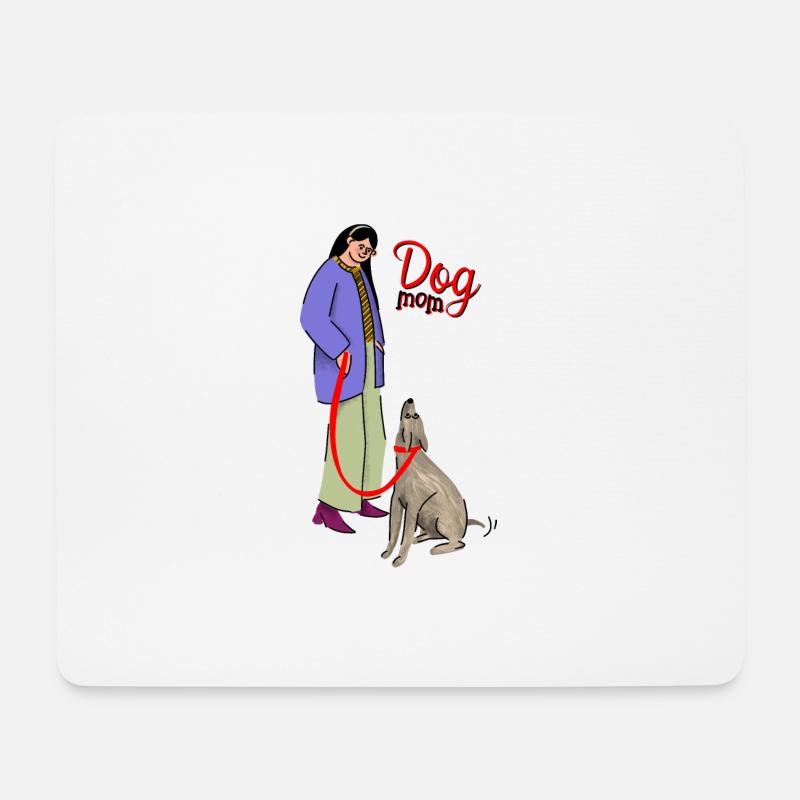 Hund - Mousepad (Querformat) - Weiß
