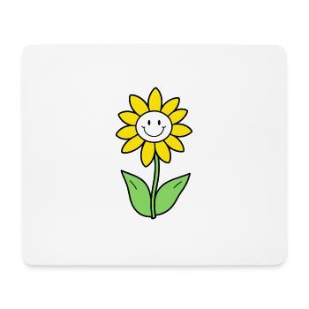 Smiling Sunflower Graphic - Mouse Pad (horizontal) - white - Front
