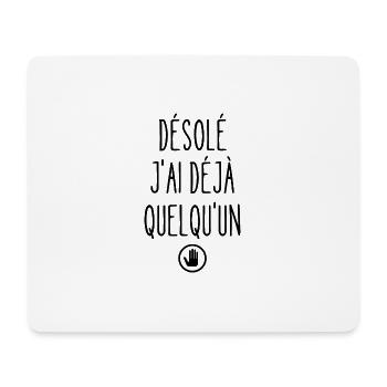désolé j'ai déjà quelqu'un - Tapis de souris (format paysage) - blanc - Devant