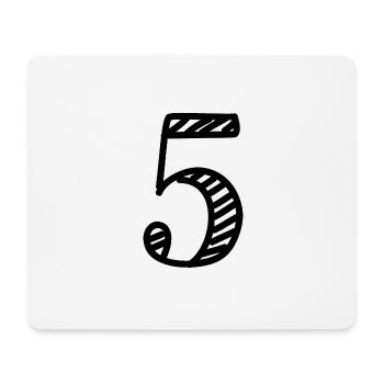 5 JAHRE. 5-jähriges JUBILÄUM. GEBURTSTAG 5 JAHRE. 5 - Mousepad (Querformat) - Weiß - Vorne