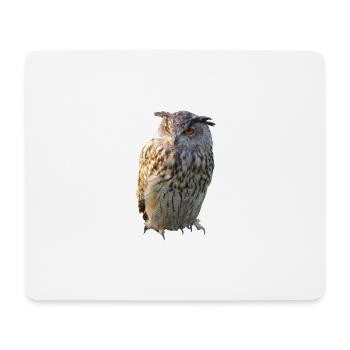 Eule - Mousepad (Querformat) - Weiß - Vorne