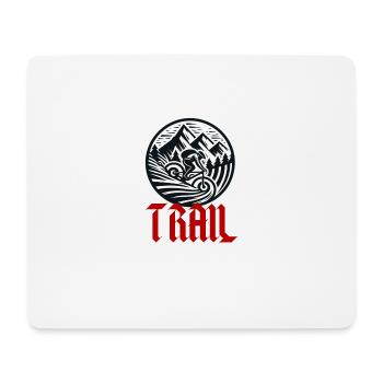 VTT Descente - Tapis de souris (format paysage) - blanc - Devant