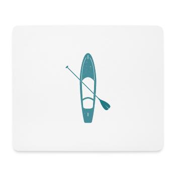Standup Paddleboard Silhouette - Mousepad (Querformat) - Weiß - Vorne