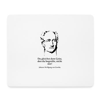 Goethe: Du gleichst dem Geist, den du begreifst, - Mousepad (Querformat) - Weiß - Vorne