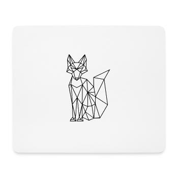 Fuchs | Fox | Polygone - Mousepad (Querformat) - Weiß - Vorne