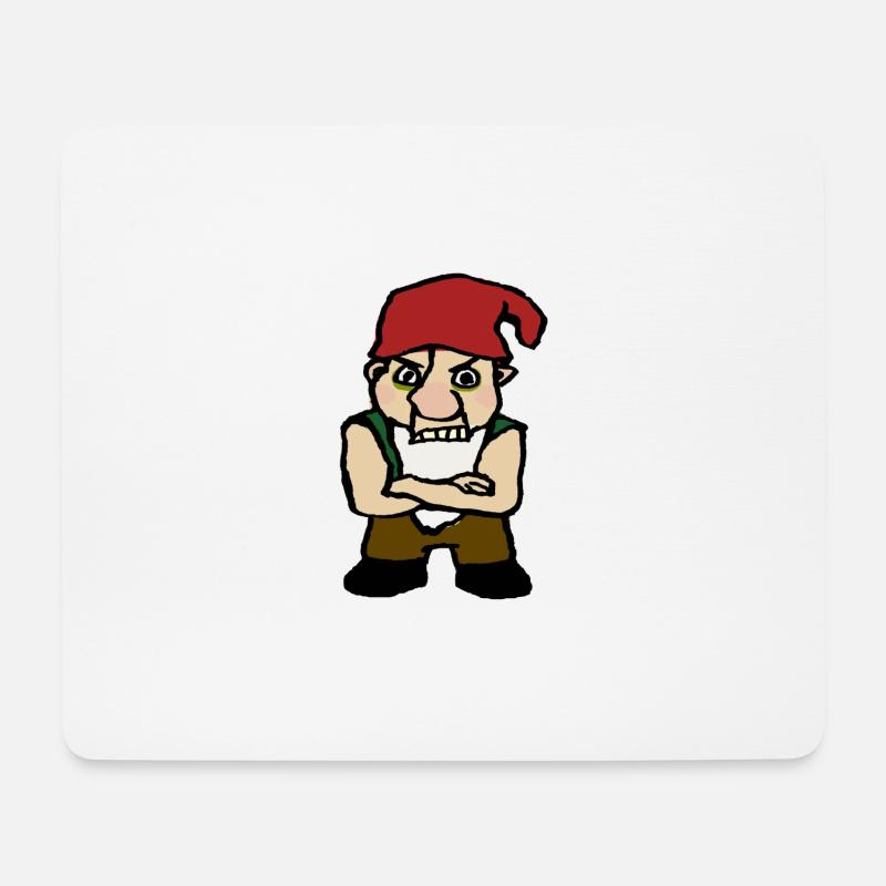 Zwerg - Mousepad (Querformat) - Weiß