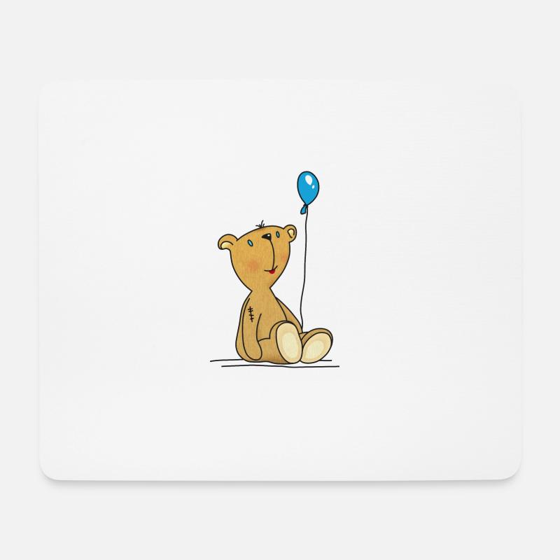 Teddybär Luftballon Kuscheltier Kinderspielzeug - Mousepad (Querformat) - Weiß