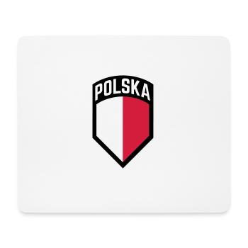 Polska Flagge Wappen Geschenk - Mousepad (Querformat) - Weiß - Vorne