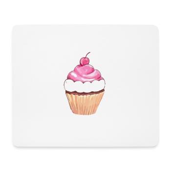 Amour de petit gâteau de cerise - Tapis de souris (format paysage) - blanc - Devant
