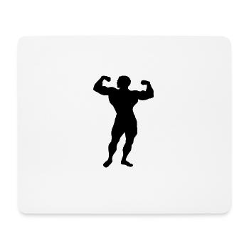 homme fort - Tapis de souris (format paysage) - blanc - Devant