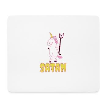 Böses Einhorn Satan unicorn - Mousepad (Querformat) - Weiß - Vorne
