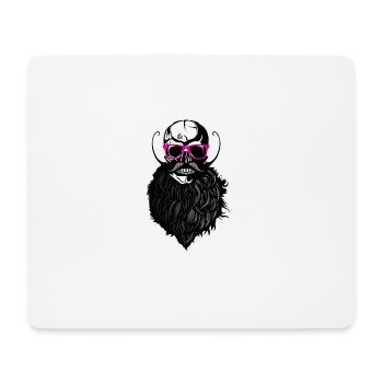 Tod Kopf kahl hipster Schädellogo Anarchie SLU - Mousepad (Querformat) - Weiß - Vorne