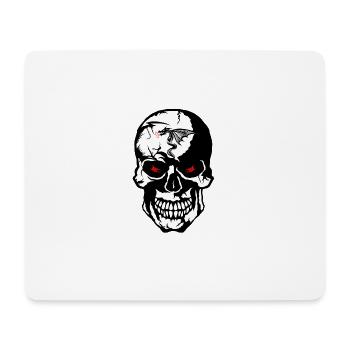 tete de mort crane dragon tribal tatouage tattoo s - Tapis de souris (format paysage) - blanc - Devant