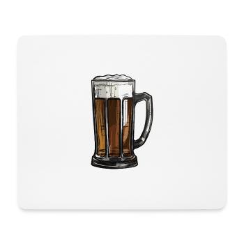 Beer Glass - Mouse Pad (horizontal) - white - Front