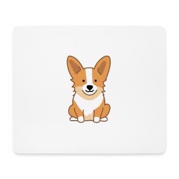 Corgi Dog - Mouse Pad (horizontal) - white - Front