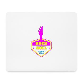 ROCK 'N' ROLL SINCE 1980 - Mouse Pad (horizontal) - white - Front