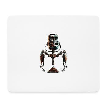 microphone old school - Mousepad (Querformat) - Weiß - Vorne