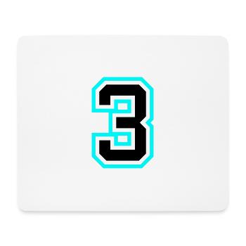 3 Number symbol - Mouse Pad (horizontal) - white - Front