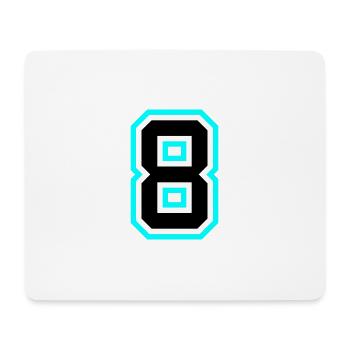 8 Number symbol - Mouse Pad (horizontal) - white - Front