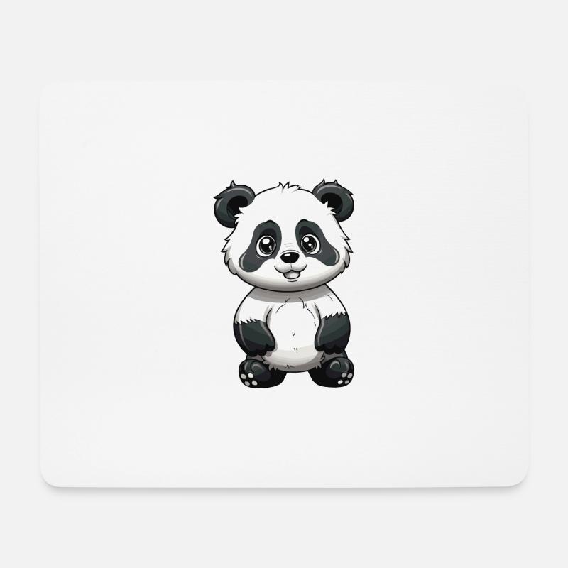 Panda Tier - Mousepad (Querformat) - Weiß