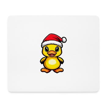 Canard Noël Mignon - Tapis de souris (format paysage) - blanc - Devant