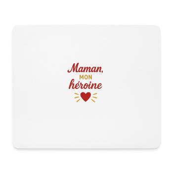Heldin Mama Geschenk mit fürsorglichem Herzen - Mousepad (Querformat) - Weiß - Vorne