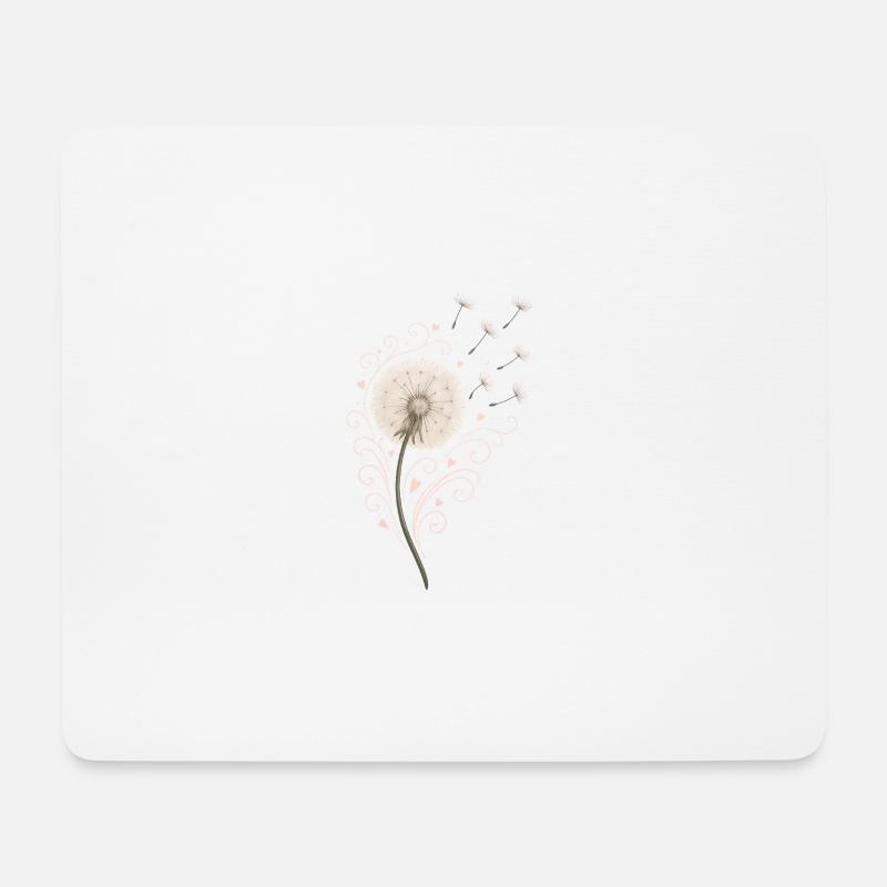 Magische Pusteblume – romantisch & stylisch - Mousepad (Querformat) - Weiß