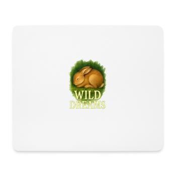 Wild Dreams - Motif aquarelle lapin endormi - Tapis de souris (format paysage) - blanc - Devant