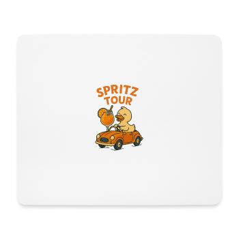 Spritz Tour mit Ente – Lustiges Sommer-Shirt für A - Mousepad (Querformat) - Weiß - Vorne