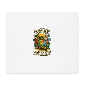 Grenouille sur la plage : Bong & Route 420 - Tapis de souris (format paysage) - blanc - Devant