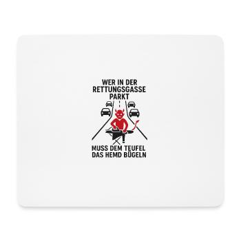 Teufel in der Rettungsgasse: Parken - Mousepad (Querformat) - Weiß - Vorne