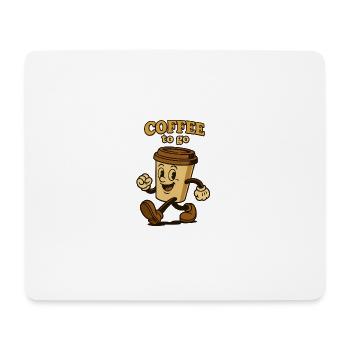 Coffee to go - Mousepad (Querformat) - Weiß - Vorne