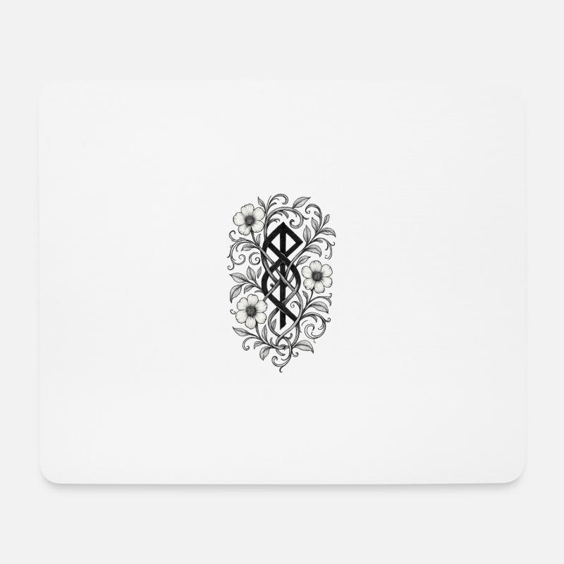 Justice florale - Tapis de souris (format paysage) - blanc