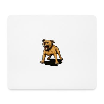 Pitbull – No leash, no mercy - Mouse Pad (horizontal) - white - Front