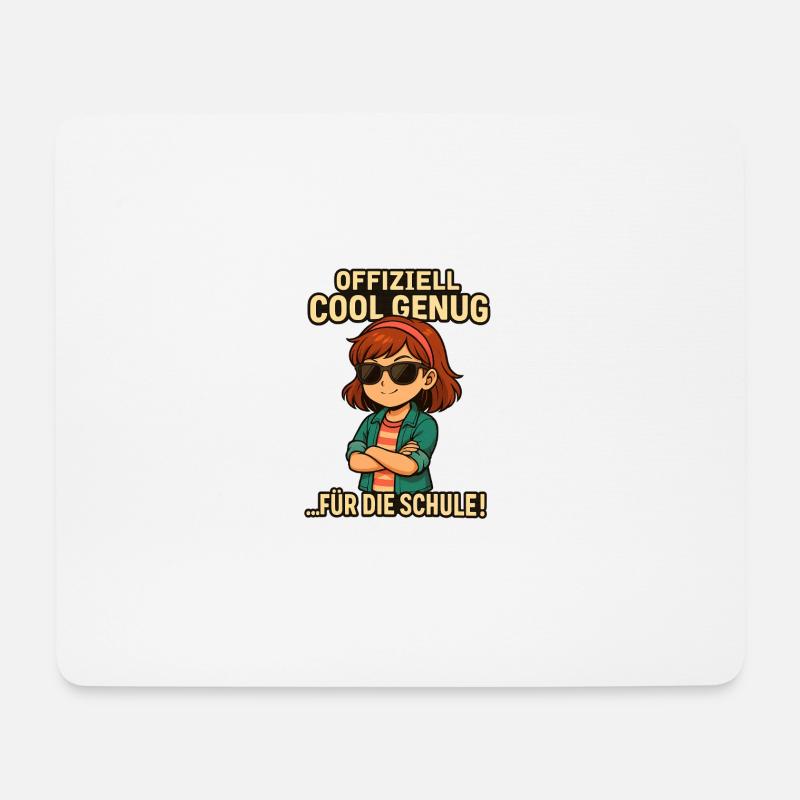 Einschulung 2025 - Cool genug fuer die Schule - Mousepad (Querformat) - Weiß
