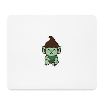 Cute troll – kawaii style - Mouse Pad (horizontal) - white - Front