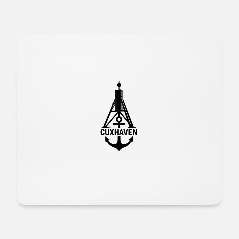 Kugelbake anker cuxhaven - Mousepad (Querformat) - Weiß
