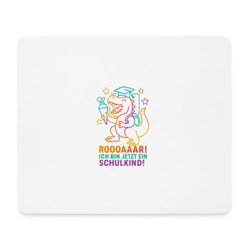 Dino Einschulung | Rooaaar! Ich bin ein Schulkind - Mousepad (Querformat) - Weiß - Vorne