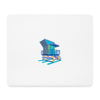 Strandstand in Alicante - Mousepad (Querformat) - Weiß - Vorne