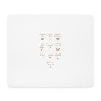 Motivational dark poetry lyrics - Mouse Pad (horizontal) - white - Front