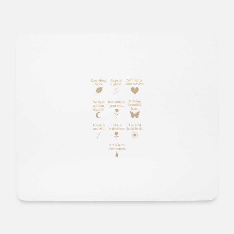 Motivierende dunkle Poesie-Texte - Mousepad (Querformat) - Weiß