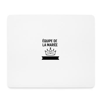 T-shirt Équipe de la Mariée personnalisable - Tapis de souris (format paysage) - blanc - Devant