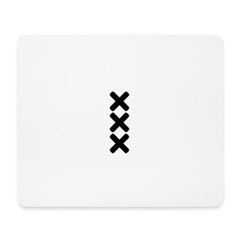 Amsterdam Noir XXX - Tapis de souris (format paysage) - blanc - Devant