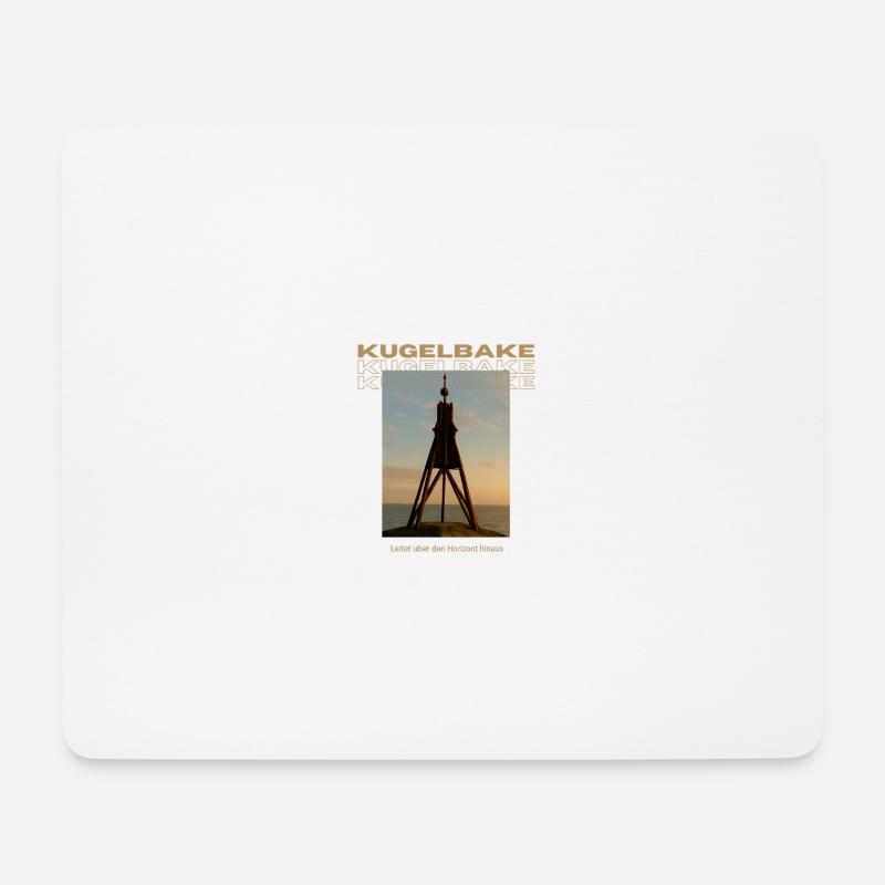 Kugelbake - Mousepad (Querformat) - Weiß