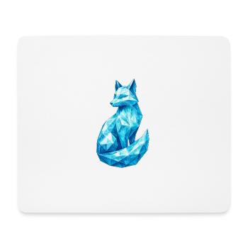 Diamant-Fuchs – Tierdesign in Edelstein-Optik - Mousepad (Querformat) - Weiß - Vorne